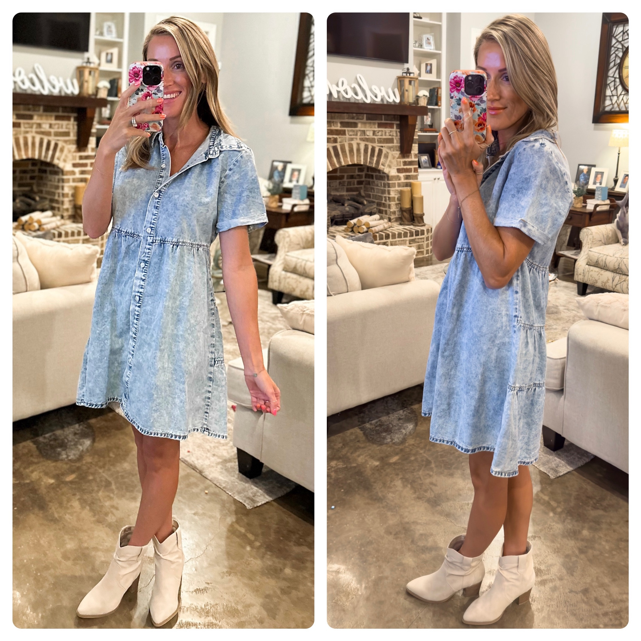 The cutest denim dress from Amazon and my favorite Walmart booties!

#LTKstyletip #LTKSeasonal #LTKover40