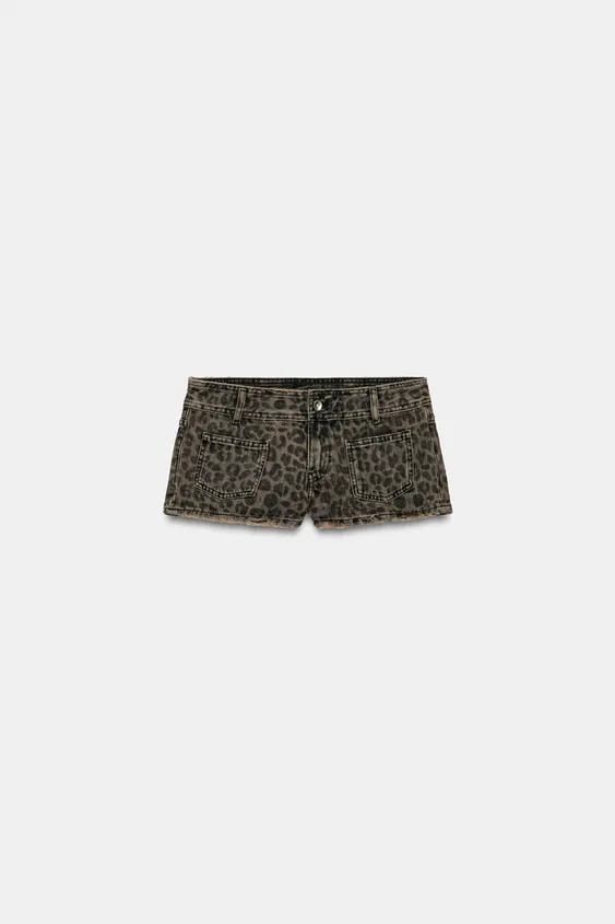 MINI-JEANSSHORTS MIT ANIMALPRINT | Zara US