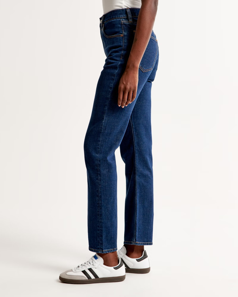 Ultra High Rise Ankle Straight Jean | Abercrombie & Fitch (US)