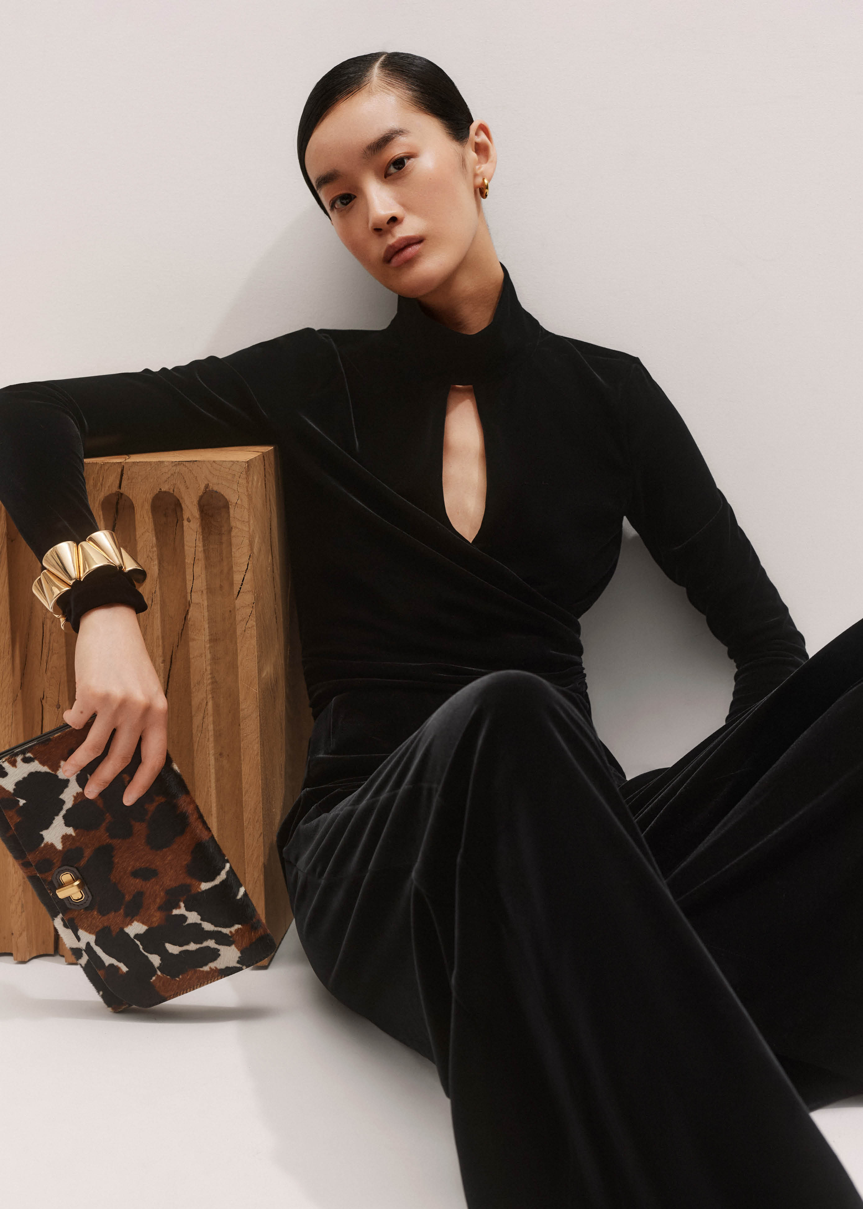 AM-PM Ruched Top Fluid Velour | ME+EM Global (Excluding US)