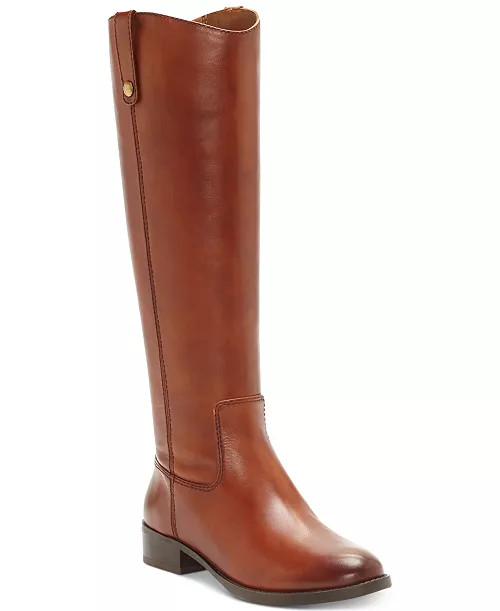 I.N.C. International Concepts Fawne Riding Leather Boots, Created for Macy's, Regular, Wide Calf,... | Macy's