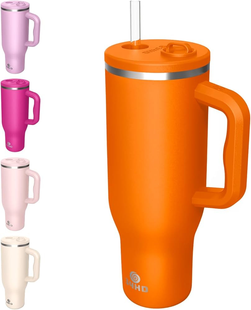 34HD 40 oz Stainless Steel Tumbler - Leakproof Insulated Water Bottle with Handle, Magnetic Lid a... | Amazon (US)