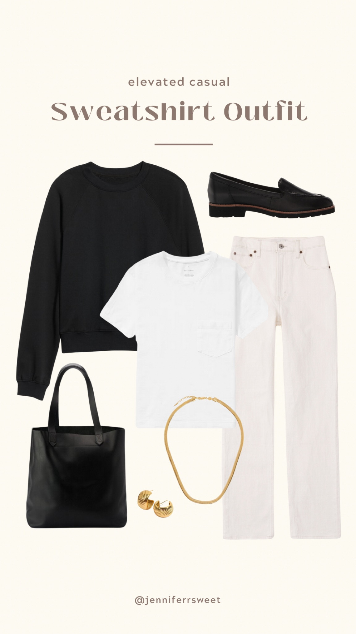 🖤🤍 casual but cute! #abercrombiejeans #sweatshirtoutfit #loafersoutfit #casualstyle #comfyoutfit 

#LTKfindsunder100 #LTKstyletip #LTKfindsunder50