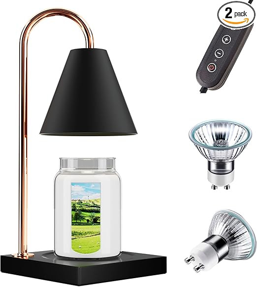 Candle Warmer Lamp, Electric Candle Lamp Warmer with Timer, Dimmable Wax Melt Warmer for Jar Cand... | Amazon (US)