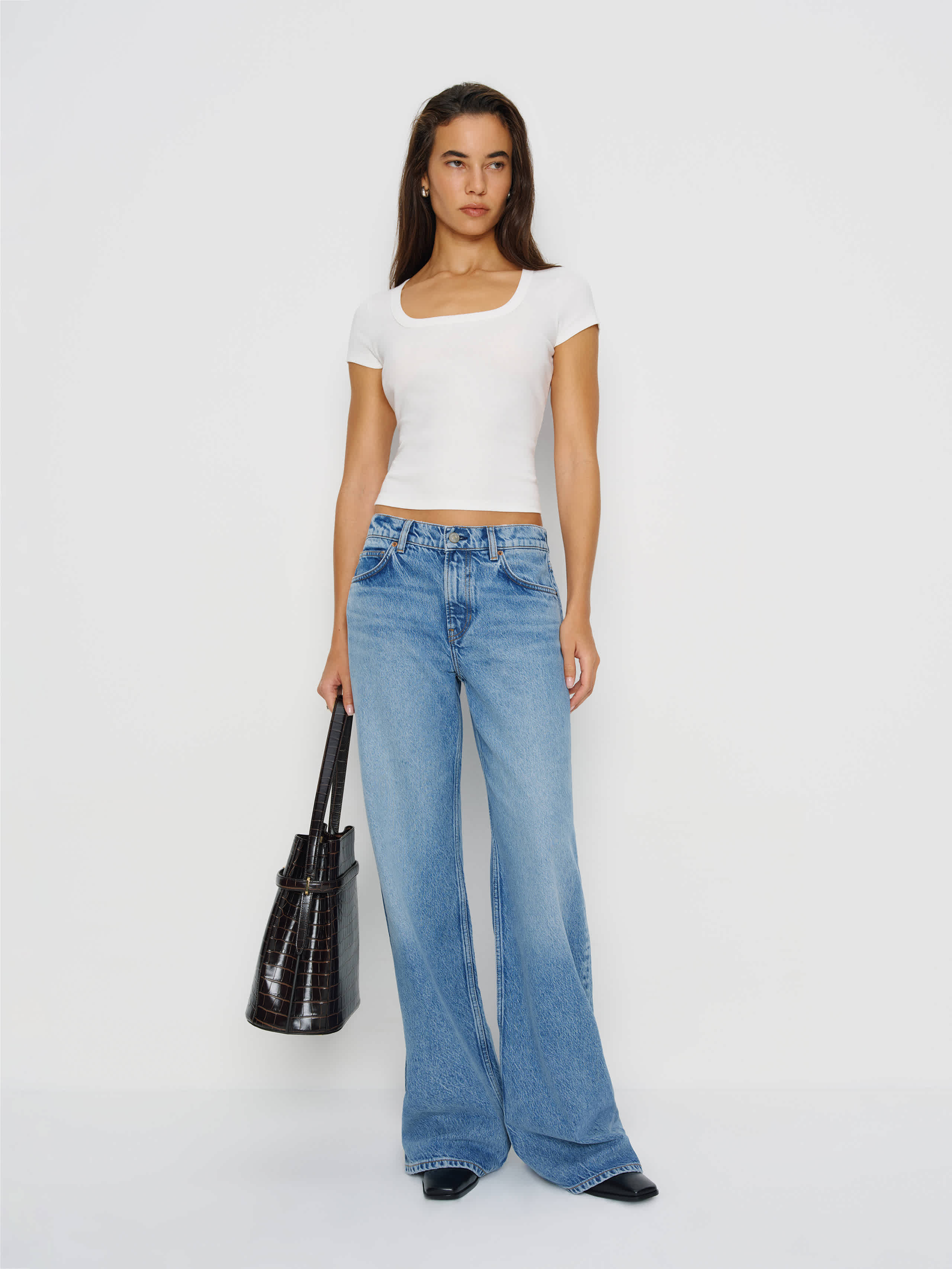 Reformation Marnie T-Shirt Ivory Medium | Reformation (Global)