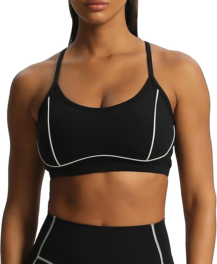Aoxjox Women's Workout Sports Bras Fitness Backless Padded Training Gym Lexi Lined Bra Yoga Crop ... | Amazon (US)