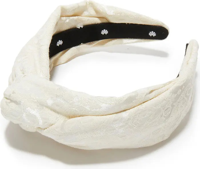 Marlene Damask Brocade Knotted Headband | Nordstrom