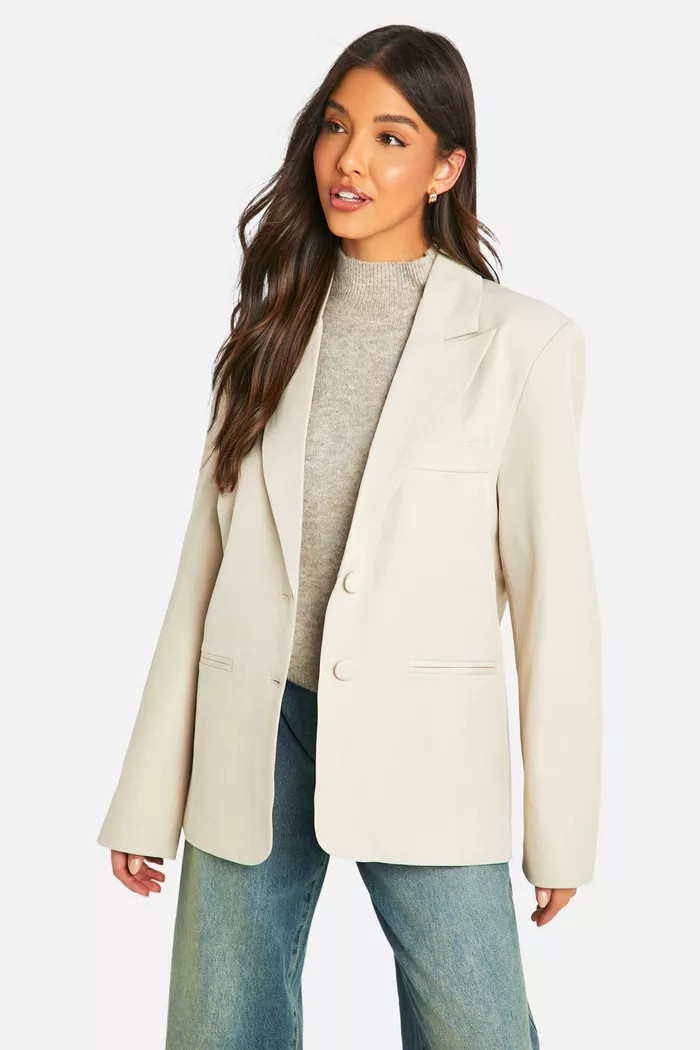 Single Breasted Relaxed Fit Tailored Blazer | boohoo (US & Canada)