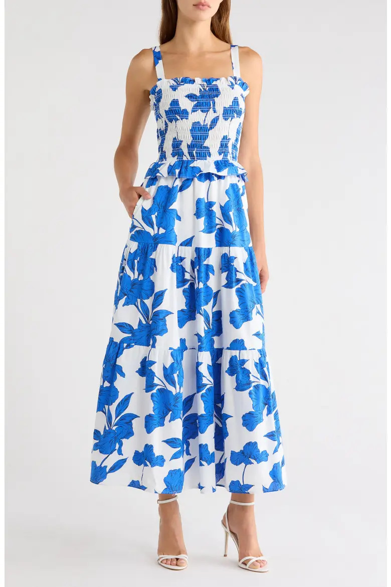 Lindsy Smocked Sleeveless Maxi Dress (Women) | Nordstrom | Nordstrom