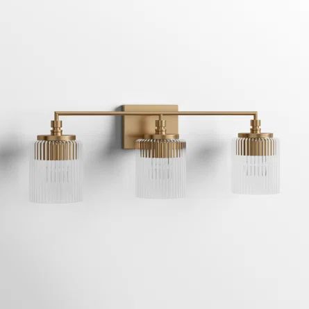 Adalina 3 Light Ribbed Dimmable Vanity Light | Wayfair North America