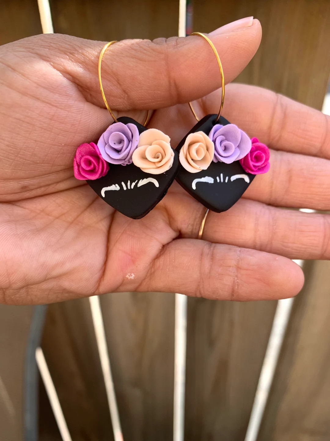 Polymer Clay Earrings/Frida Inspired | Etsy (US)