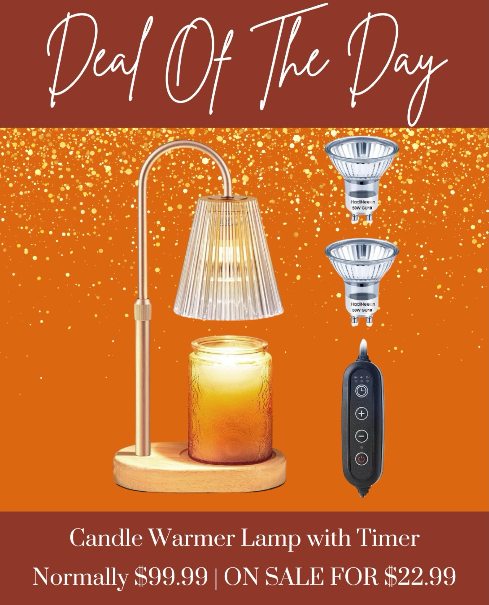 If you have been thinking about trying out a candle warmer lamp, now is the time! This one from Walmart that has a ton of features is normally $99.99, buy right now it’s a flash deal for $22.99! 

Get your now before they are gone! 

#LTKSaleAlert #LTKFindsUnder50 #LTKHome