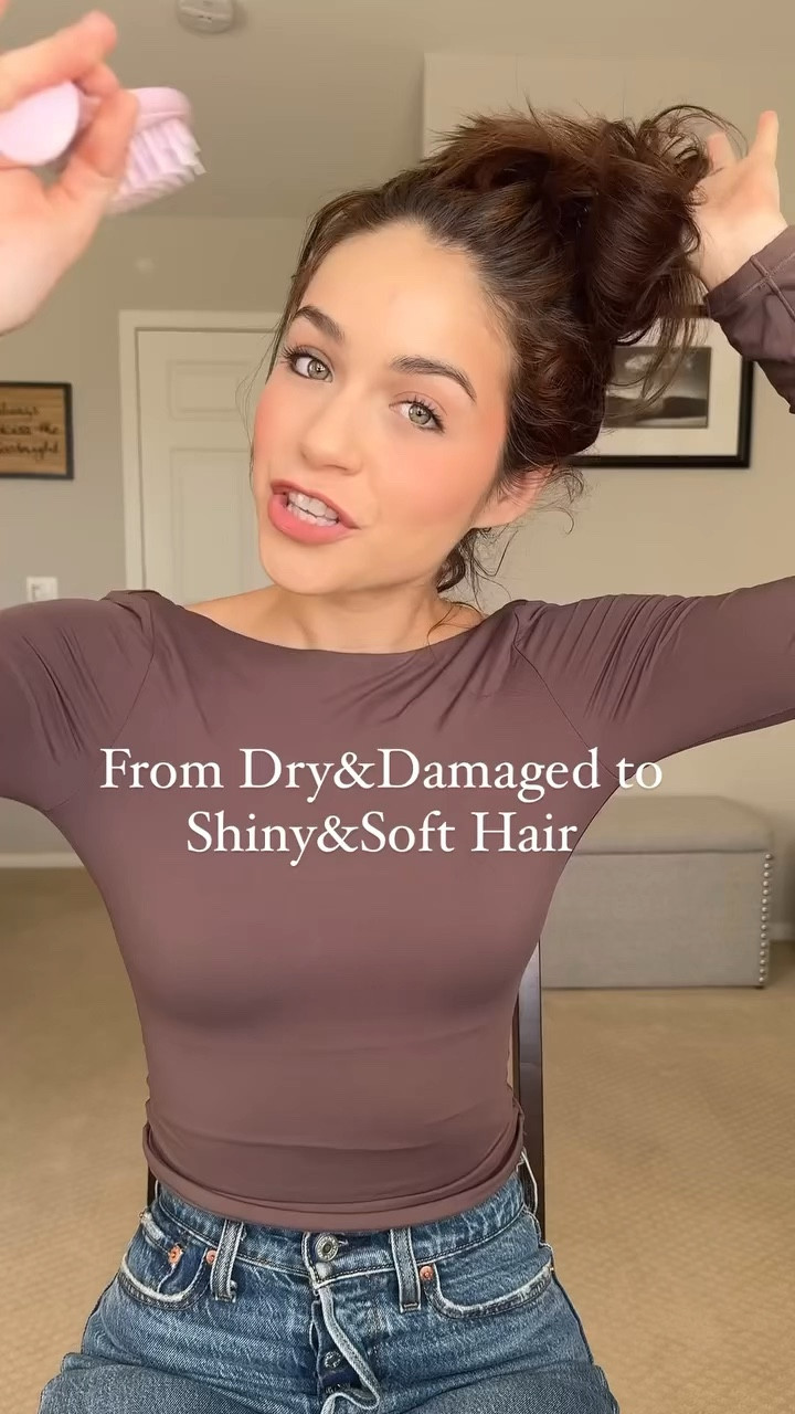 From dry to shiny hair with just a dry hair mask spray 🪩

#LTKBeauty #LTKU #LTKVideo