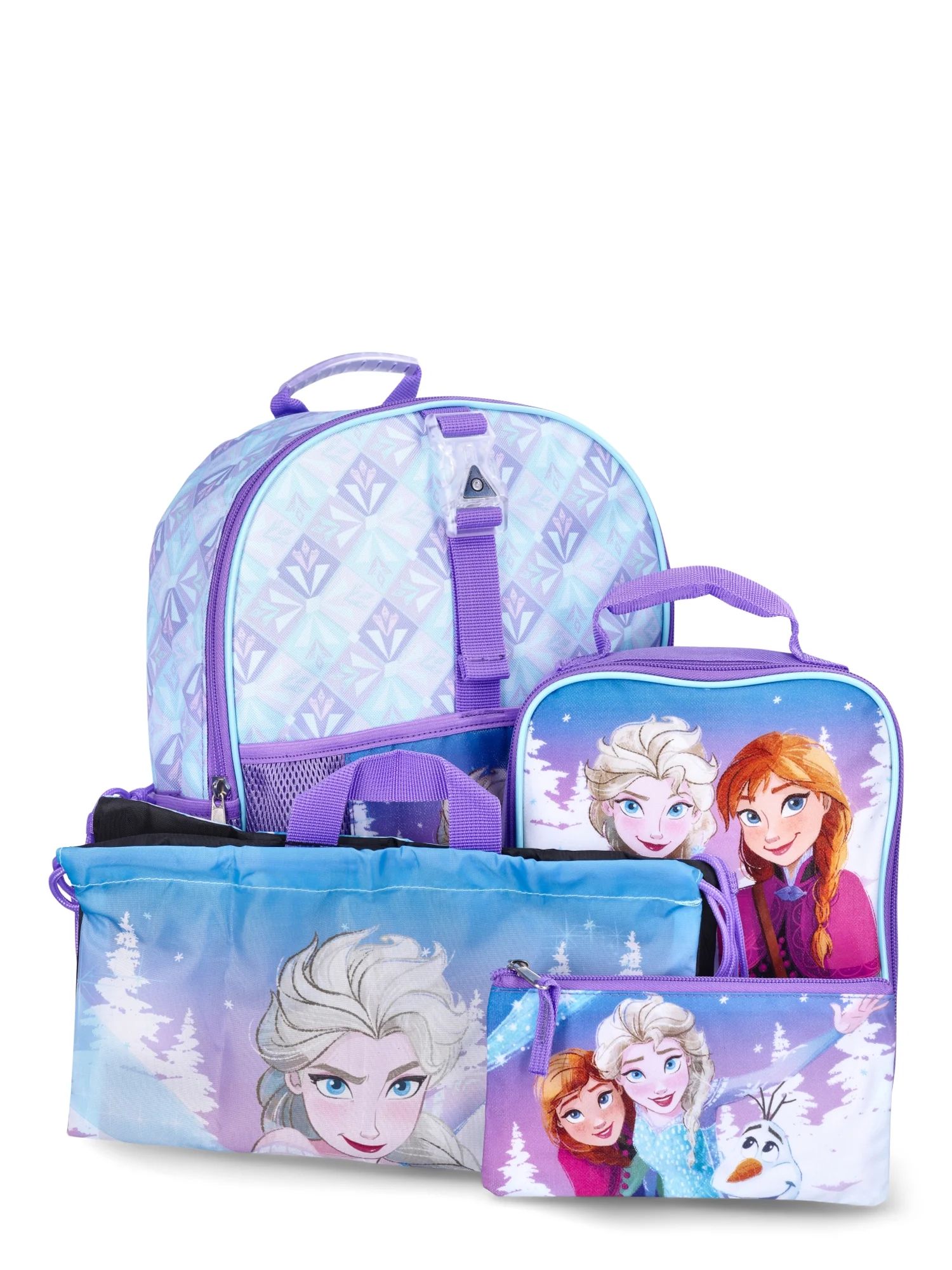 Frozen Girls 14" Preschool Light Up Backpack 4-Piece Set, Multi-Color - Walmart.com | Walmart (US)