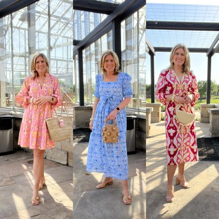 Beyond by Vera gorgeous spring and summer dresses! Perfect for resort wear. Original hand drawn prints. Cotton. Attention to details. Style with your favorite straw bag and raffia shoes.💗Wearing my regular size in all of these styles. 

#LTKover40 #LTKSeasonal #LTKstyletip