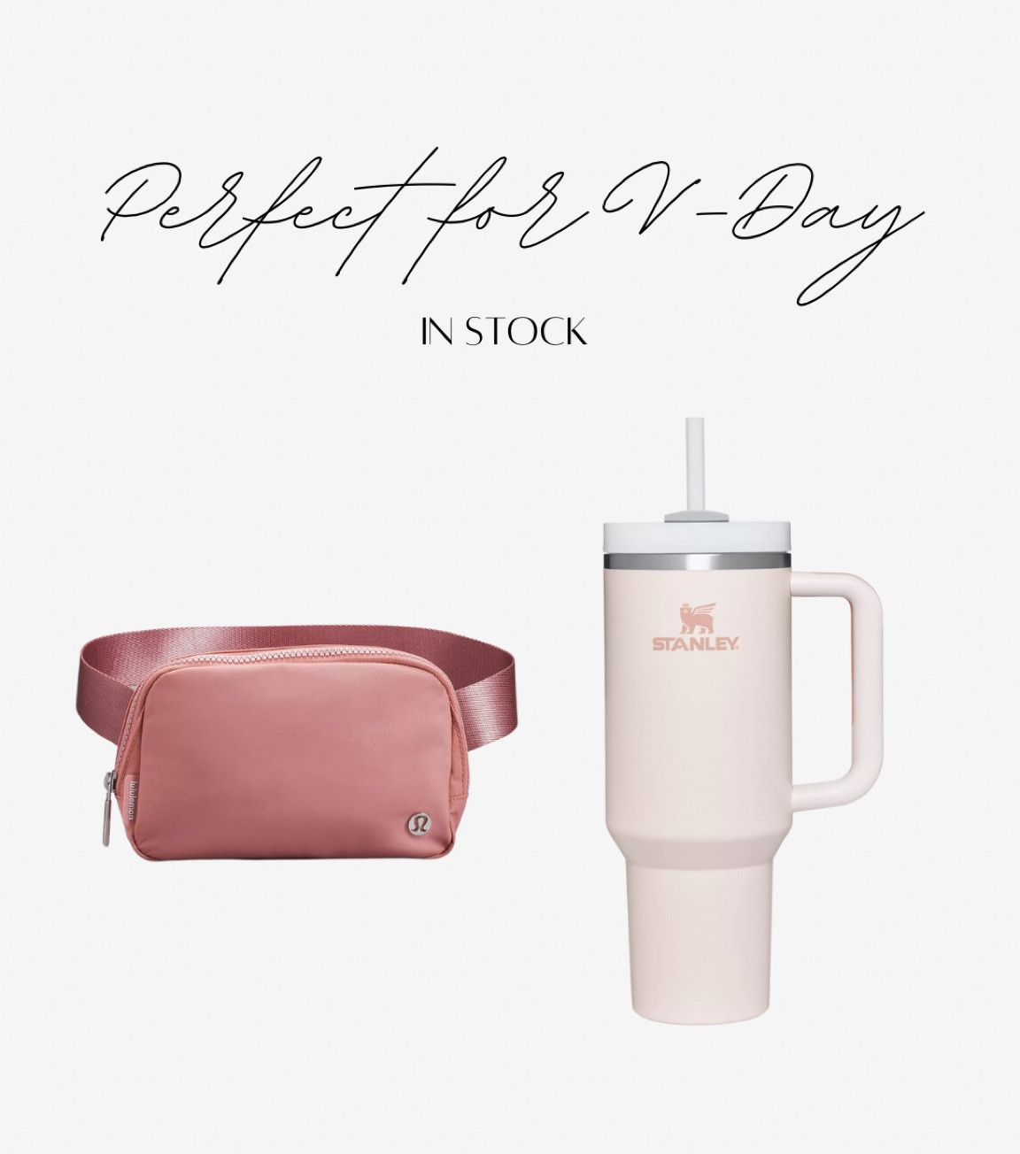 Pink belt bag and pink Stanley quencher 

#LTKGiftGuide #LTKunder50