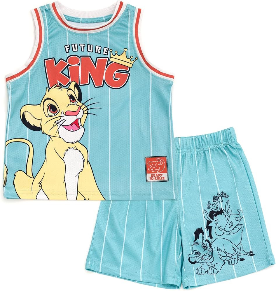 Disney Boys' Basketball Jersey & Shorts Set – Athletic Outfit for Toddlers & Big Kids (2T-10/12... | Amazon (US)