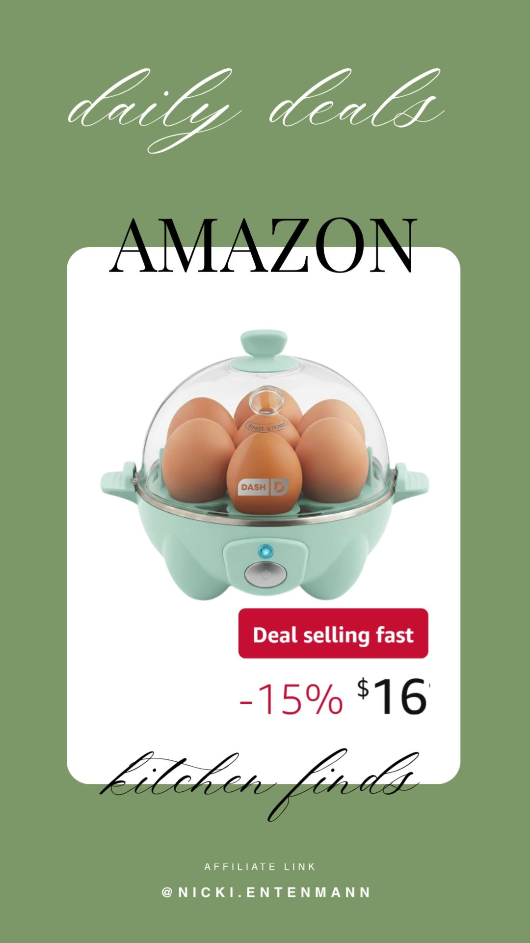 This Dash Rapid Egg Cooker brings cheerful ease and effortless flavor to everyday breakfasts with modern flair. #DashEggCooker #KitchenEssentials #BreakfastMadeEasy #CookingGear #DailyUse #LifestyleGear #ModernLiving #HomeCooking #QuickMeals #FoodPrep 🍳✨🥚
 

 #LTKfoodie #LTKHome #LTKSaleAlert