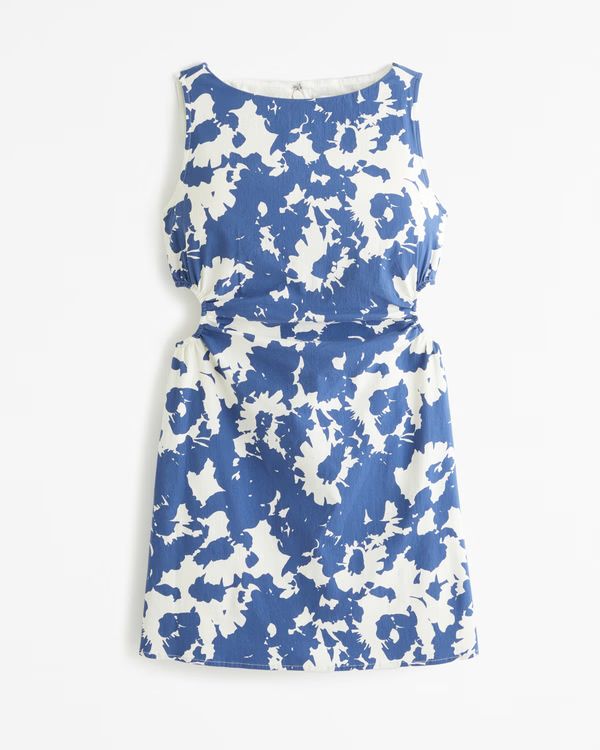 Stretch Cotton Cutout Mini Dress | Abercrombie & Fitch (US)