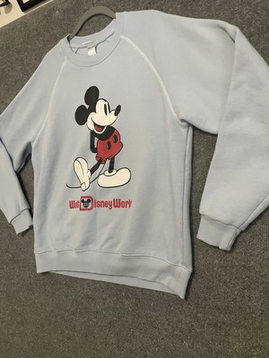 Walt Disney World Mickey Mouse Sweatshirt Adult Large Light Blue Raglan Sleeves | eBay | eBay US
