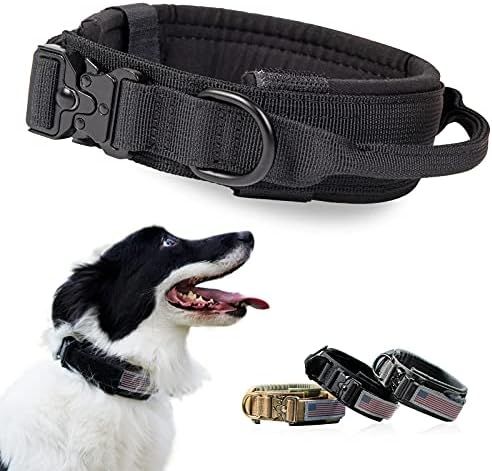 Tactical Dog Collar Adjustable Military Training Collar with Reflective Patch, Neoprene Inner Pad... | Amazon (US)