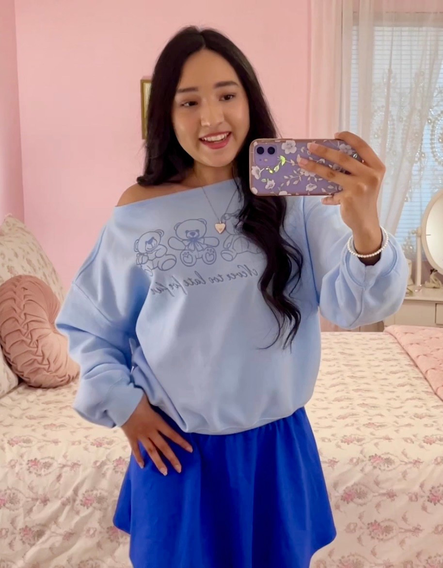 Athleisure wear for Spring 💙🧸This cozy sweatshirt is on clearance right now at Target! 

#LTKActive #LTKFindsUnder50 #LTKTravel