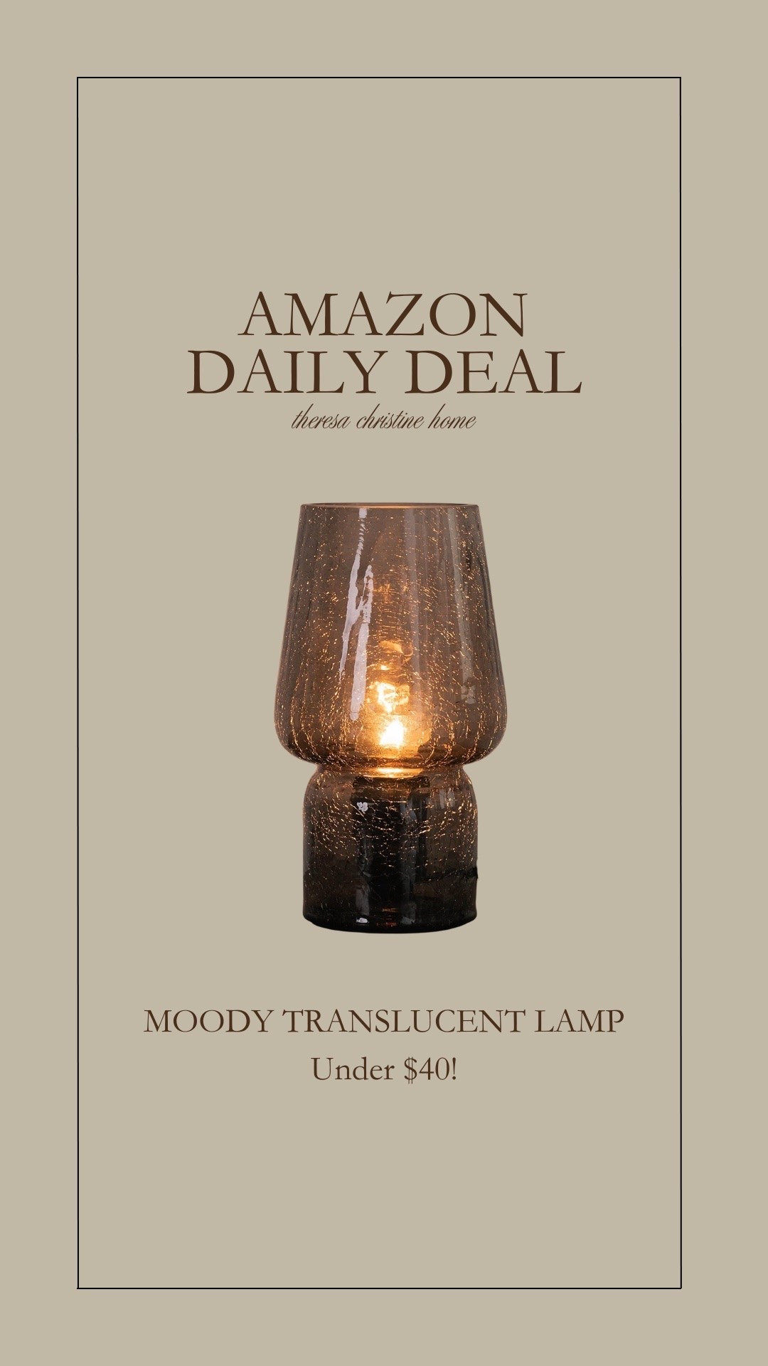 Amazon daily deal! This moody lamp is perfect for the cozy fall and winter. 🍂🤎

#LTKHome #LTKSeasonal