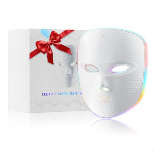 Red Light Therapy for Face Cordless LED Face Mask Light Therapy,USB Rechargeable,Red Mask for Home Working Travel Yoga Sleep LED Silicone mask | Amazon (US)