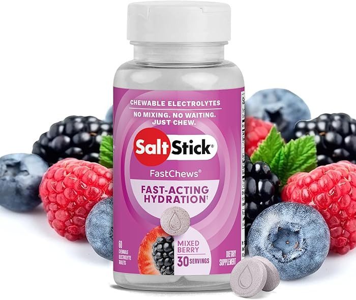 SaltStick Electrolyte FastChews - 60 Mixed Berry Chewable Tablets - Salt Tablets for Running and ... | Amazon (US)