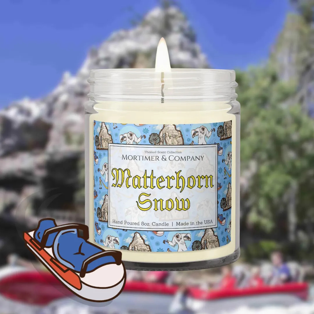 MATTERHORN SNOW | Disney Candle | Fantasyland Matterhorn Bobsleds Yeti Inspired | Disney Home Dec... | Etsy (US)