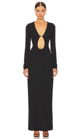 Matte Jersey Cut Out Dress in Black | Revolve Clothing (Global)