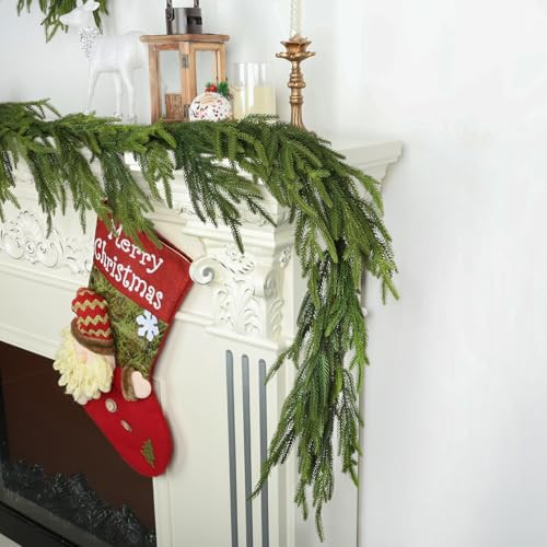 6 Ft Realistic Christmas Garland,Natural Droopy,Soft Bendable Garlands for Decoration Christmas, Lifelike Cedar Garland,Outdoor Christmas Decorations,Home Decor Thanksgiving Decorations Indoor | Amazon (US)