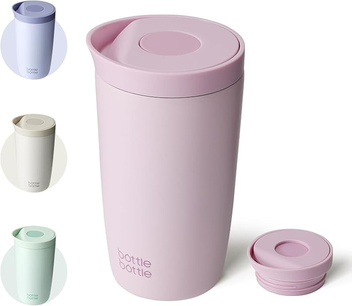 Insulated Travel Mug, Stainless Steel, 350ml, Push Button Cover, Keep Cold for 12 Hours, Keep War... | Amazon (CA)