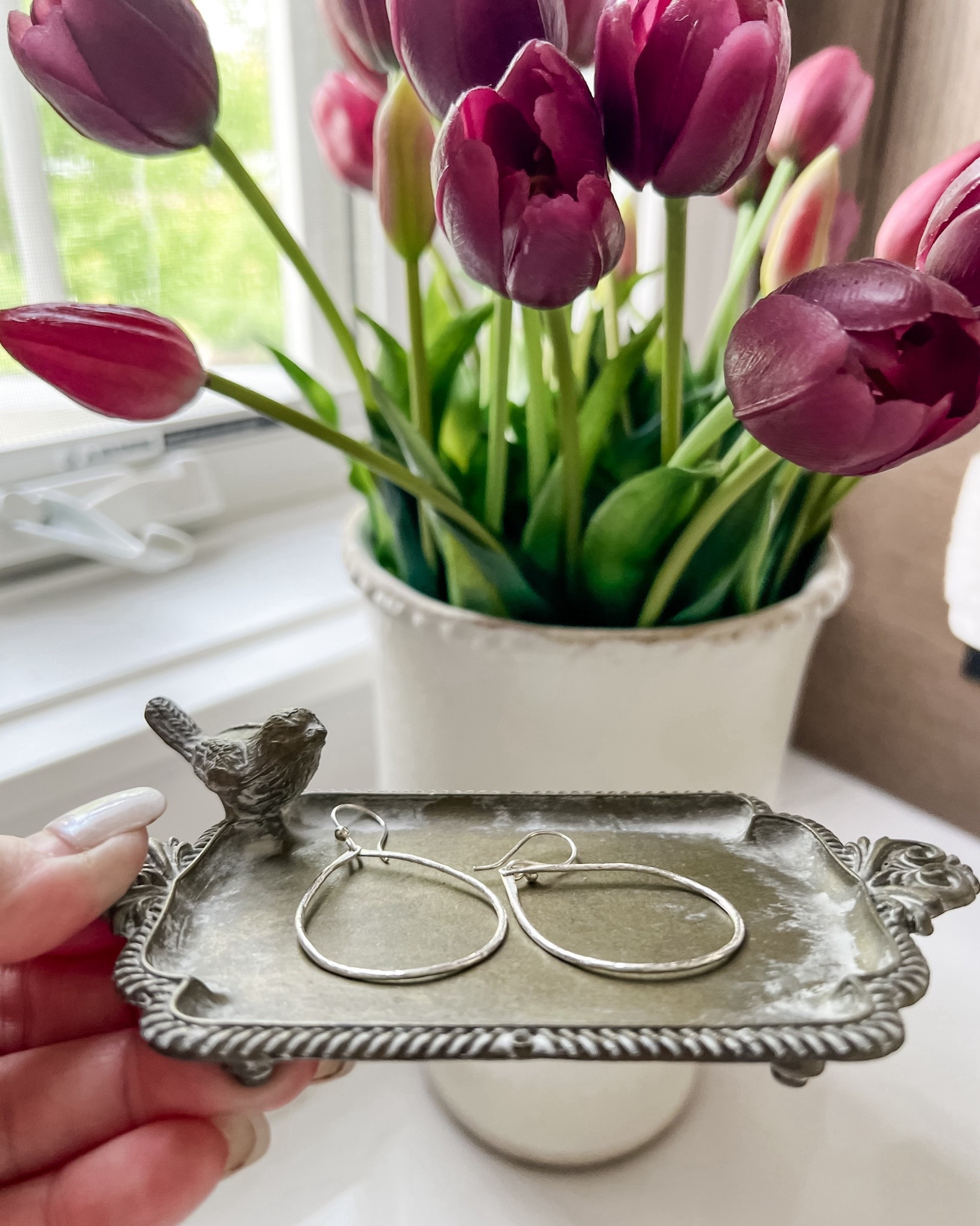 Love these pretty sterling hoop earrings and the bird trinket fish is so cute too!

#LTKFindsUnder50 #LTKSeasonal #LTKHome