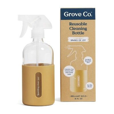 Grove Co. Reusable Cleaning Glass Spray Bottle - Sparks of Joy - 1ct | Target