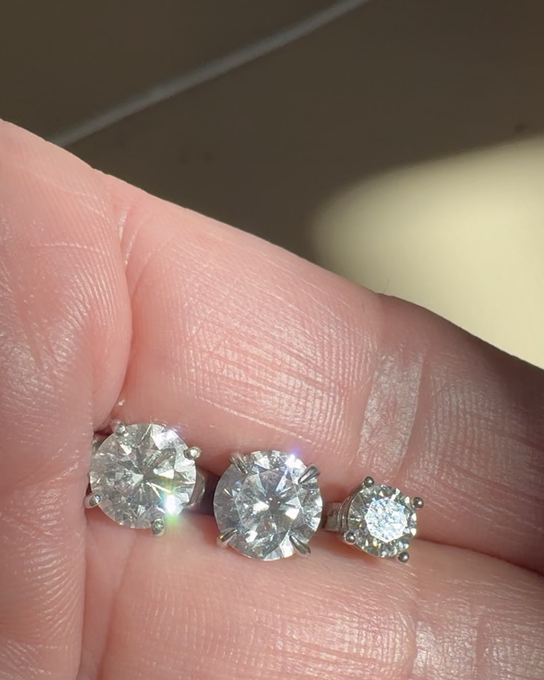 Can you spot the difference between a diamond, a cubic zirconia, and a moissanite?  It’s really hard to tell if you are not an expert as it will come down to the quality and cut. So do yourself a favor and get yourself or a friend, or your teen, a pair of new diamond dupe earrings for the holidays!  Also consider getting yourself a “travel” ring! Leave your engagement or wedding rings at home in the safe and sport a set that won’t break the bank if you accidentally lost them! Linking diamond dupes from Amazon and lab diamonds from Quince.
Pictured : 2ct diamond, 2.5ct cubic zirconia and 1ct moissanite! 
#giftyourself
#giftideas
#giftsforteens
#giftsforyourwife
#giftguides
#gifts
#stockingstuffers
#diamonds
#jewelry
#earrings
#travelring


#LTKHoliday #LTKSeasonal #LTKGiftGuide