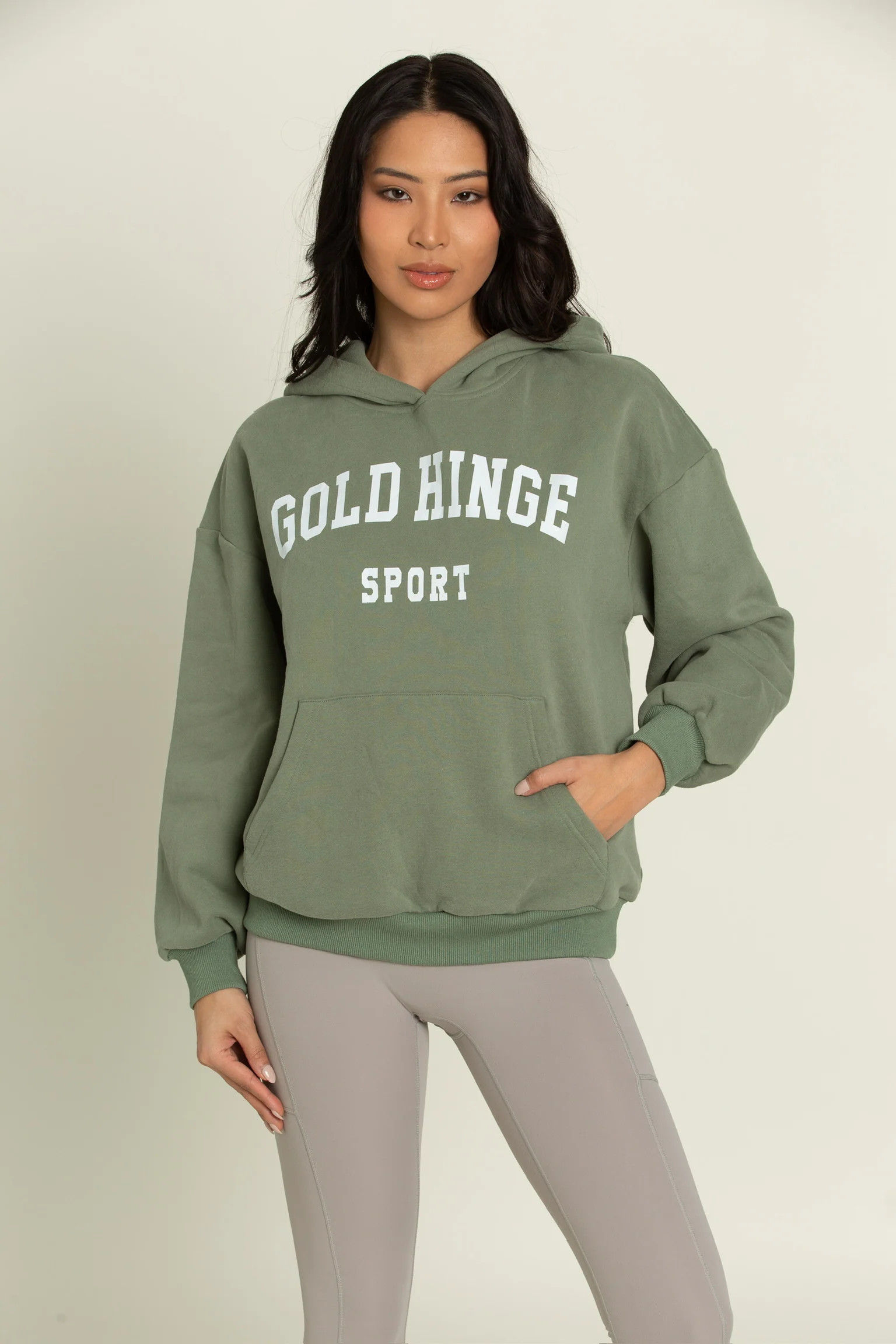 Green GH Sport Hoodie Sweatshirt | Gold Hinge