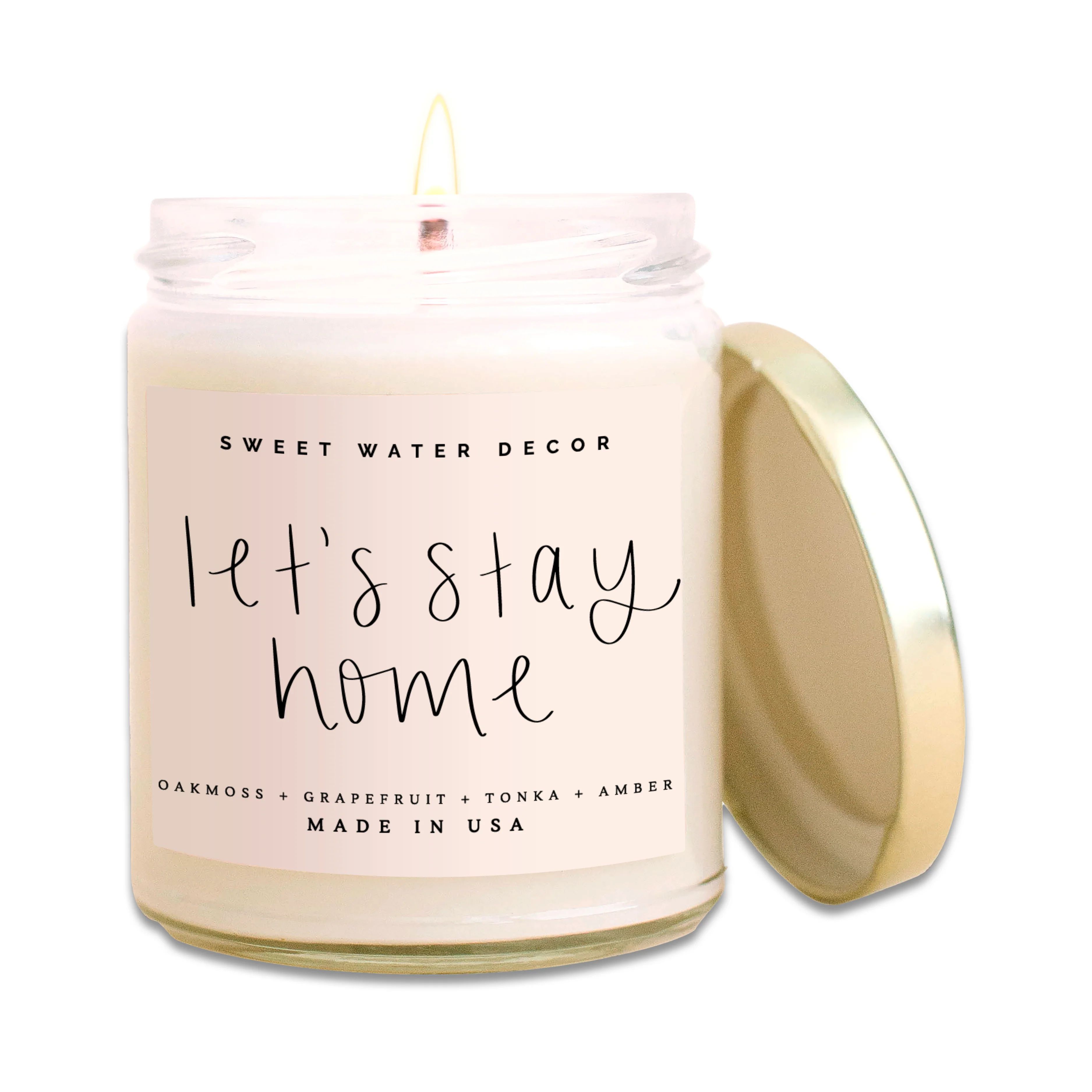 Let's Stay Home Soy Candle | Sweet Water Decor, LLC