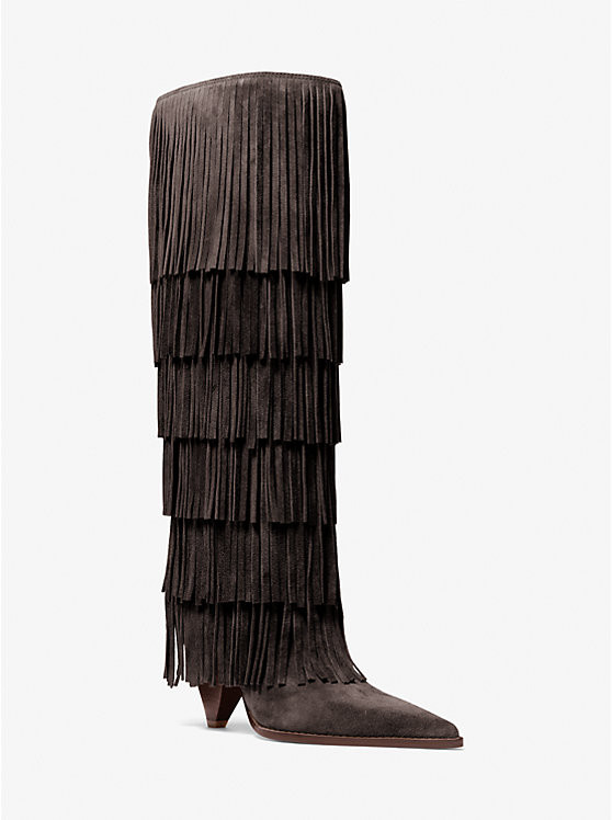 Jayla Fringed Suede Tall Boot | Michael Kors US