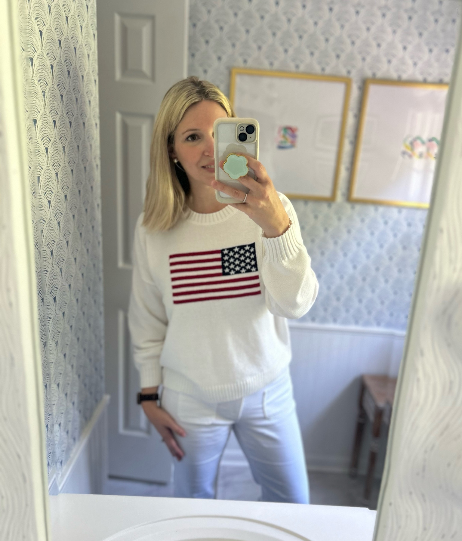 American flag sweater Fourth of July Memorial Day Labor Day summer preppy casual wear women's fashion style

#LTKSeasonal #LTKfindsunder50 #LTKstyletip
