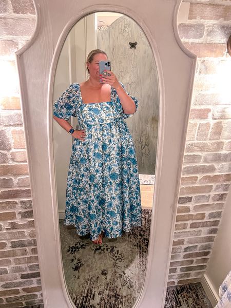 A gorgeous blue and white maxi dress. This dress was so comfortable and I am normally an 18/20 and this fit true to size. 

Plus size dress 
Plus size blue and white dress
Puff sleeve dress 
Plus size summer dress
Wedding guest dress
Plus size date night outfit 
Summer event dress 

#LTKOver40 #LTKSeasonal #LTKPlusSize