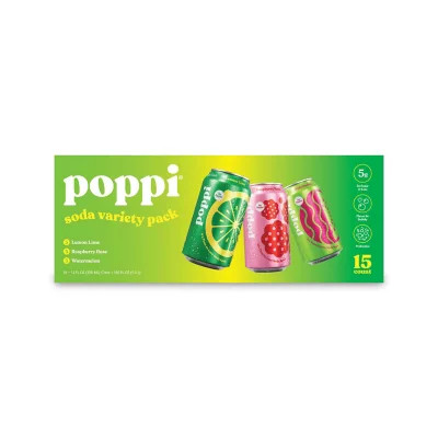 poppi Prebiotic Soda Summer Variety Pack, 12 fl. oz., 15 pk. | Sam's Club