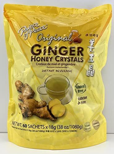 Instant Ginger Honey Crystals Family Value Pack 60 Sachets 18g per Sachets ( Total 38oz/ 1080g ) ... | Amazon (US)