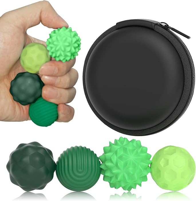 Silicone Magnetic Balls, 4 PCS Stress Relief Sensory Balls for Autism ADHD Anxiety,Fidget Toys fo... | Amazon (US)