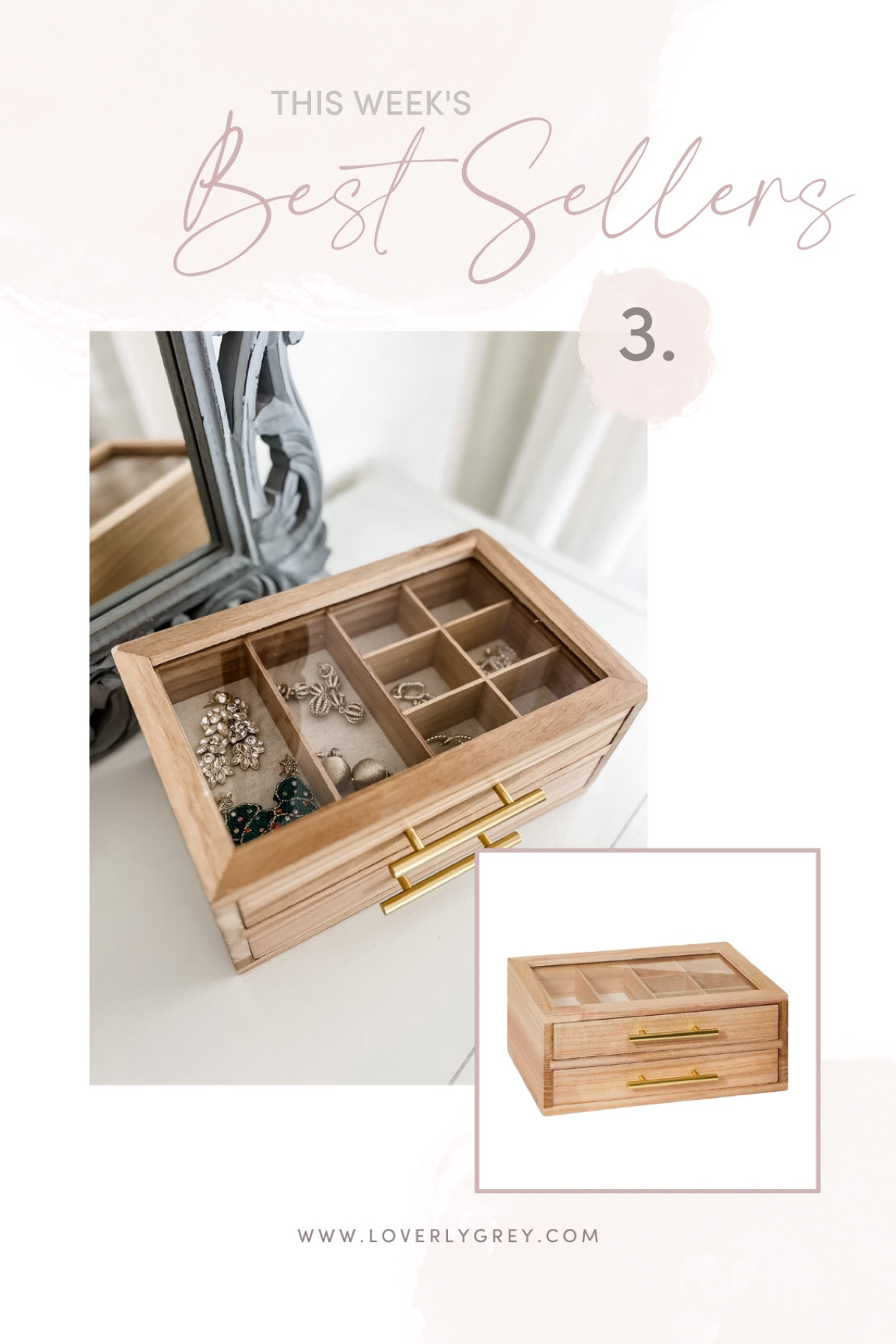 This neutral wooden jewelry box from Target is one of your top 5 best sellers this week. Love this as a holiday gift  

#LTKHoliday #LTKunder50 #LTKGiftGuide