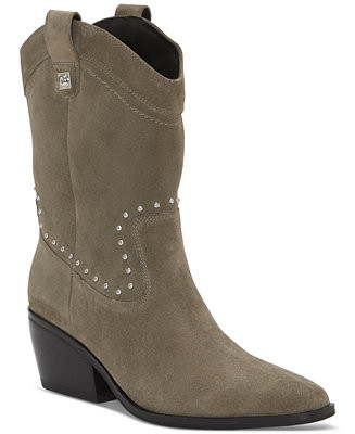 Lucky Brand Women's Cesiet Studded Cowboy Boots - Macy's | Macy's