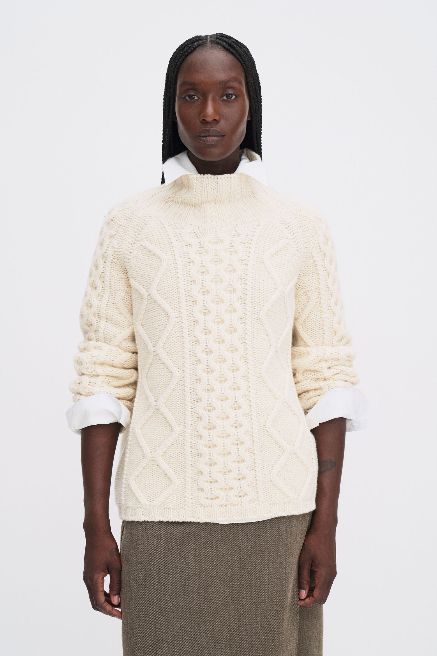 Wool Cable Knit Sweater | Filippa K