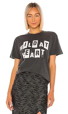 ANINE BING Vintage Wild Heart Tee in Washed Black from Revolve.com | Revolve Clothing (Global)