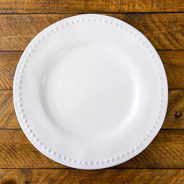 Organic White Dotted Dinner Plates, Set of 4 | Kirkland's Home