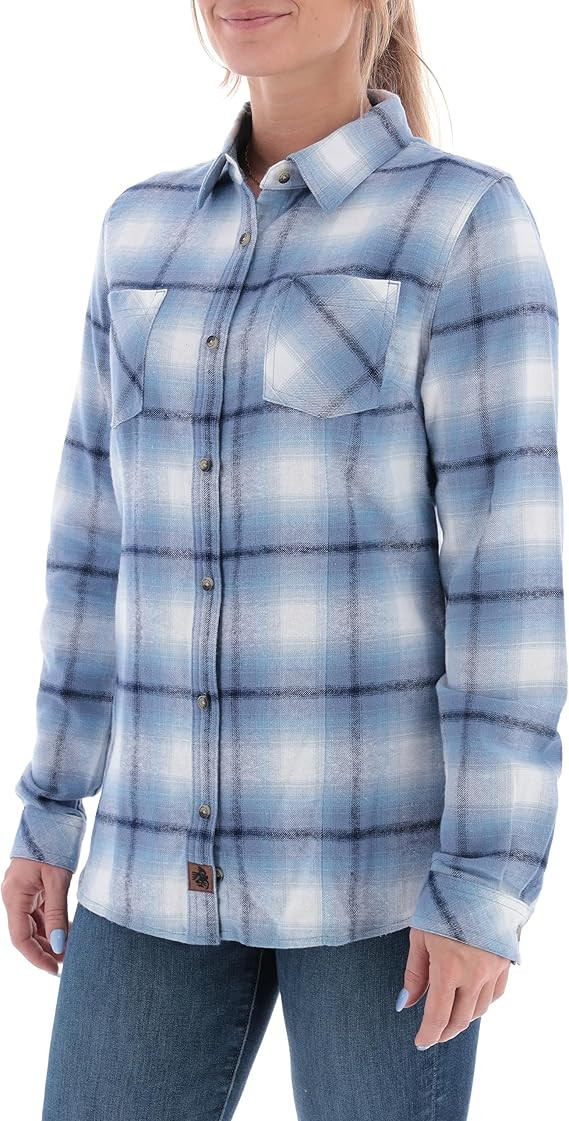 Legendary Whitetails Womens Cottage Escape Flannel Long Sleeve Plaid and Solid Color Clothes, Fit... | Amazon (US)